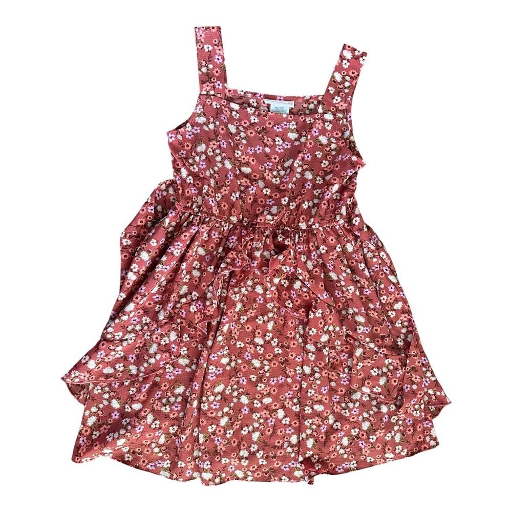 Bonnie Jean‎ Girls Floral Print Sleeveless Crepe Dress, Size 12